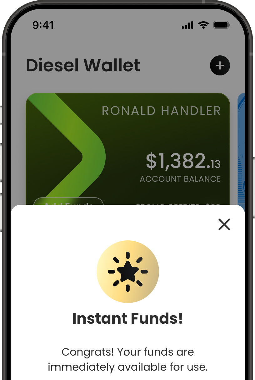 Instant funds transfers