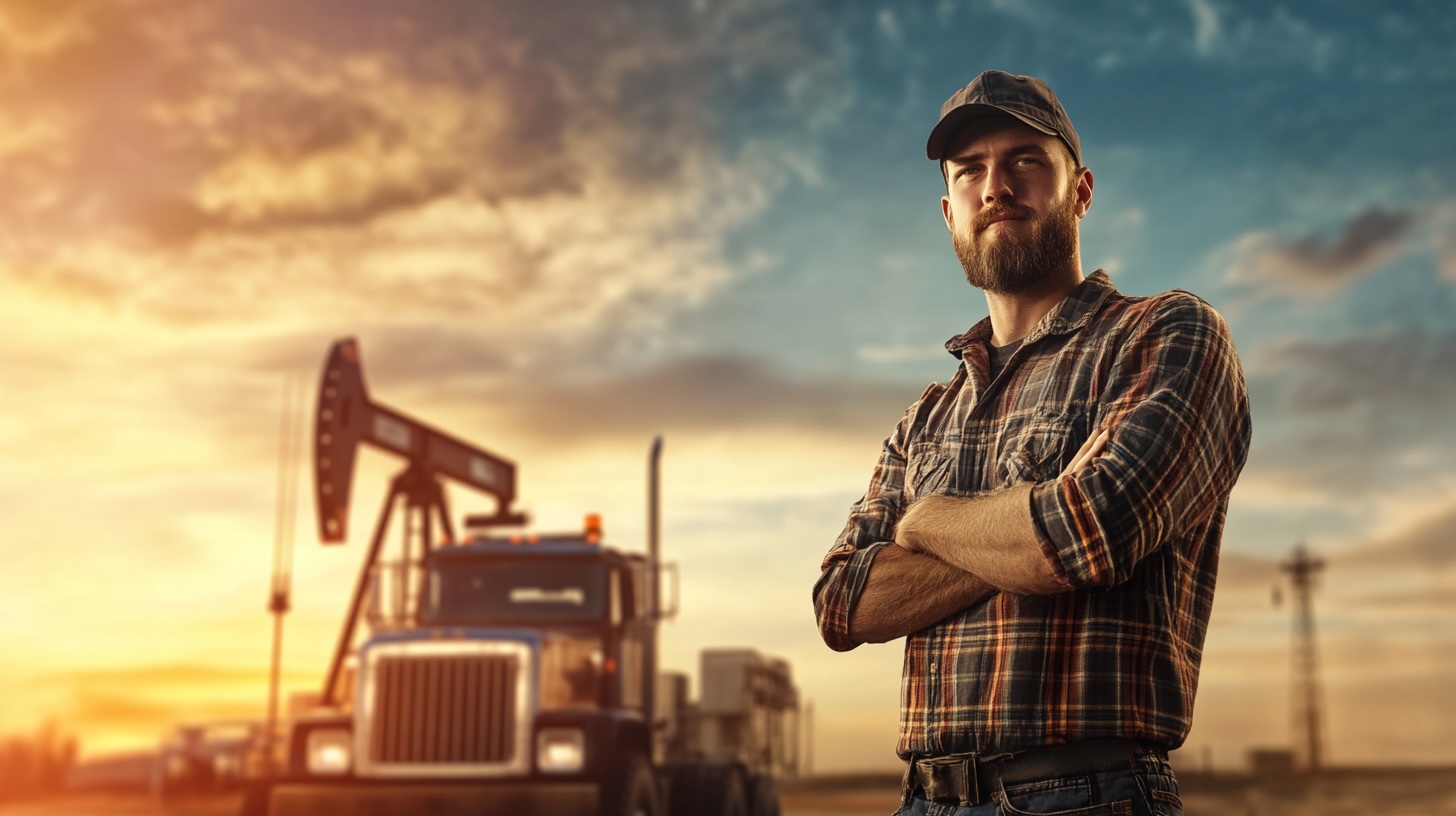 Trucker at oil field